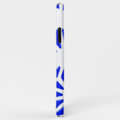 Koninklijk blauw geometrisch patroon Case-Mate iPhone case (Achterkant/rechts)