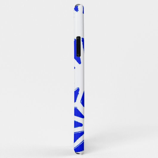 Koninklijk blauw geometrisch patroon Case-Mate iPhone case (Achterkant/rechts)