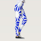 Koninklijk blauw geometrisch patroon leggings (Rechts)