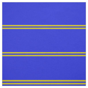 Koninklijk blauw, goud gestreept ontwerp stof