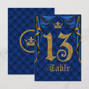 Koninklijk Blauw Gouden Kroon Trouw Tafelnummer 13