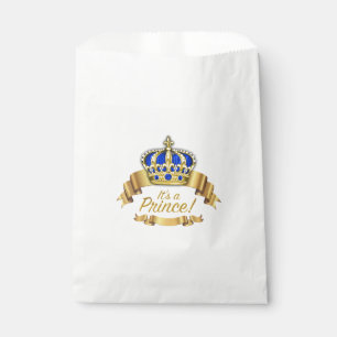 Koninklijk Blauw Gouden Prins Baby Shower Bedankzakje