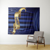 Koninklijk Blauw Gouden Prins Persoonlijk Wandkleed (In Situ (horizontaal))
