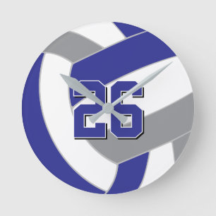 koninklijk blauw grijs of ELKE teamkleuren volleyb Ronde Klok