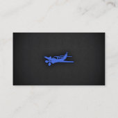 Koninklijk Blauw Klein Vliegtuig Visitekaartje (Achterkant)