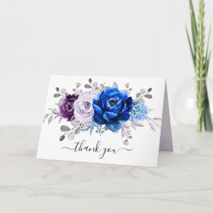 Koninklijk Blauw Paars Marine Lilac Bloesems Bruil Bedankkaart