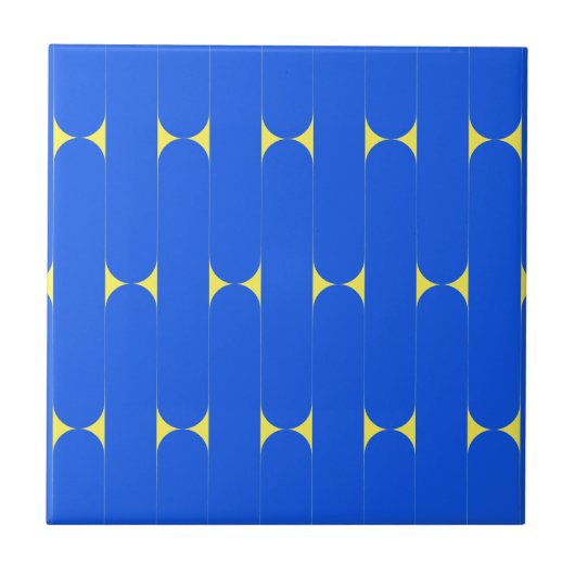 Koninklijk Blauw Scheurt Kleine Keramische Tile Tegeltje (Voorkant)