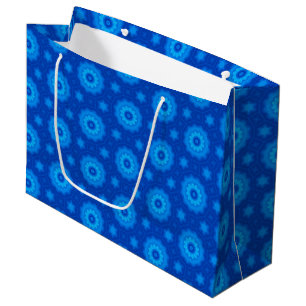Koninklijk Blauw Sterpatroon Grote Gift Bag Groot Cadeauzakje