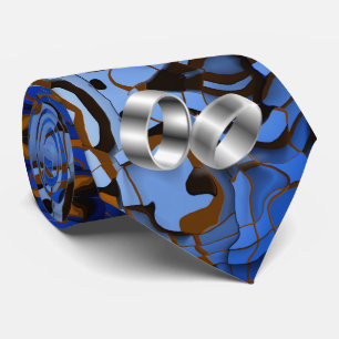 Koninklijk Blauw Thema hedendaags Modern Abstract Stropdas