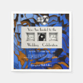 Koninklijk Blauw Thema Huidige Moderne Abstract Servet (Voorkant)