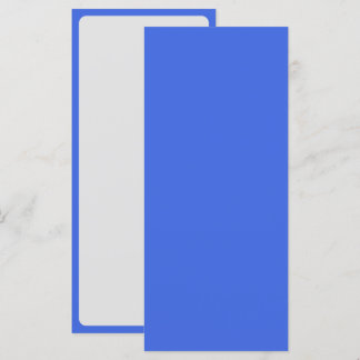 Koninklijk Blauw & Wit Menu met Rand – Aanpasbaar