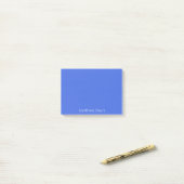 Koninklijk blauw wit naam post-it® notes (Op bureau)