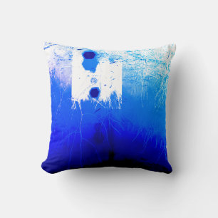 Koninklijk Blauw Witte Mediterrane Aquarel Abstrac Kussen