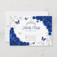 Koninklijk Blauw Zilveren Bloemstuk Quinceanera An