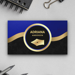 Koninklijk Blauwe Advocaat Goud Penpunt Notaris Visitekaartje