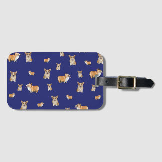 Koninklijk Blauwe Corgi Bagagelabel