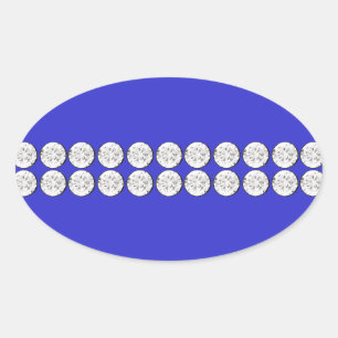 Koninklijk Blauwe Diamant Ovale Sticker