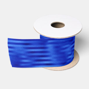 Koninklijk Blauwe Folie Gestreepte Chanukka Satijn Lint