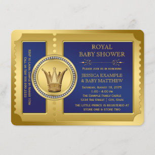 Koninklijk blauwe jongens Royal Baby Shower Kaart
