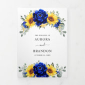 Koninklijk Blauwe Landelijke Zonnebloem Moderne Bl Drieluik Aankondiging (Cover)