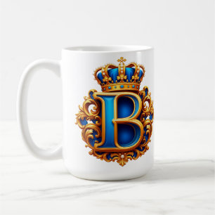 Koninklijk Blauwe Letter B Monogram Koffiemok