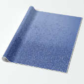 Koninklijk Blauwe Nep Glitters Cadeaupapier (Uitgerold)
