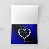 Koninklijk Blauwe Pauw Bedankkaart (Binnen)