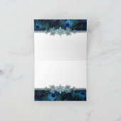 Koninklijk Blauwe Pauw Dank Je Bedankkaart (Binnen)