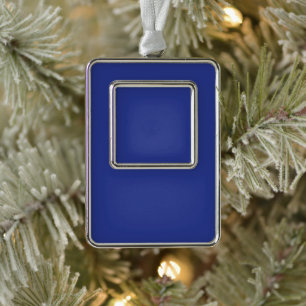 Koninklijk Blauwe Vakantie Elegantie Verzilverd Kader Ornament