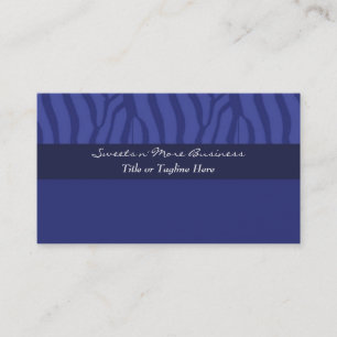 Koninklijk Blauwe Zebra Patroon Visitekaartje