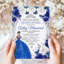 Koninklijk Blauwe Zilveren Glitter Quinceañera Pri