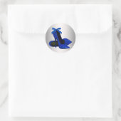 Koninklijk Blauwe Zilveren Hoge Hak Schoen Sticker (Tas)