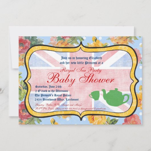 Koninklijk Brits Baby shower Kaart (Voorkant)