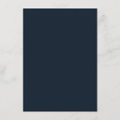 Koninklijk Contrasterend Midnight Blue & Goud Dine Informatiekaartje (Achterkant)