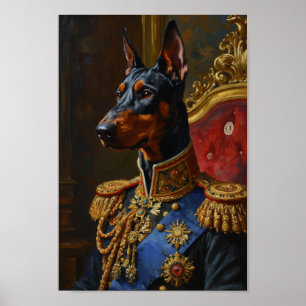 Koninklijk Dobermann Portret Poster