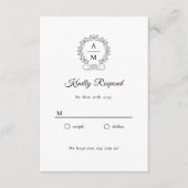 Koninklijk, elegant, bruiloft RSVP Informatiekaartje (Voorkant)