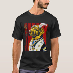 Koninklijk gele Labrador-kleur olieverfschilderij T-shirt