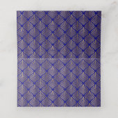 Koninklijk goud navyblauw Great Gatsby 20s bruilof (Binnenkant ongevouwen)