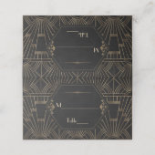 Koninklijk Goud Zwart Great Gatsby 1920s Trouwen (Buitenkant ongevouwen)