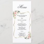 Koninklijk Goud Zwart Great Gatsby 1920s Trouwen Menu (Voorkant)