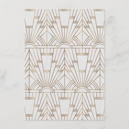 Koninklijk gouden Art Deco monogram huwelijksrecep Informatiekaartje (Achterkant)