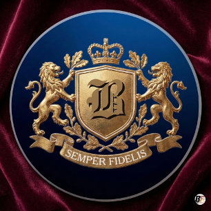 Koninklijk Gouden Leeuw Wapen Semper Fidelis Zandsteen Onderzetter