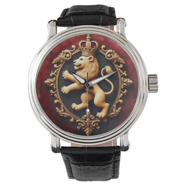 Koninklijk Heraldisch Tapijtpatroon Horloge (Voorkant)