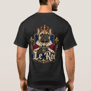 Koninklijk hondenontwerp Franse Bulldog Koning T-shirt