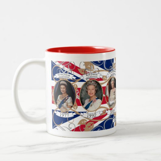 Koninklijk Jubileum Tribute Mok - Queen Elizabeth  (Links)