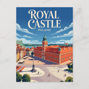 Koninklijk Kasteel, Warschau Polen Briefkaart