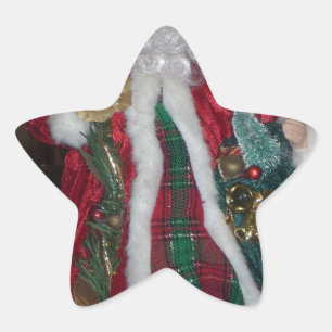 Koninklijk kerstfeest met feestelijke feestdag ster sticker