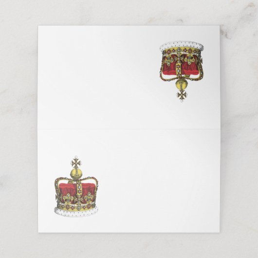 Koninklijk Kroon in Rood en Goud 2 (Buitenkant ongevouwen)