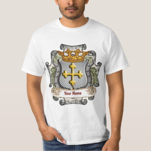 Koninklijk Kroonschild Achternaam T-shirt