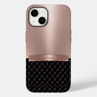 Koninklijk Luxe Roos Gold - Aangepaste naam iPhone 14 Hoesje